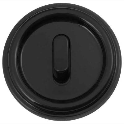 пластиковый выключатель 1-кл., пластик, (клавишный), черный, в1-220-23, bironi
