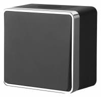 Выключатель одноклавишный влагозащищенный Werkel Gallant черный/хром W5010235 фото