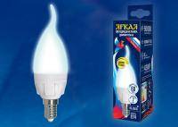 Лампа светодиодная Uniel Яркая Dim E14 7Вт 4000K LED-CW37 7W/4000K/E14/FR/DIM PLP01WH картон