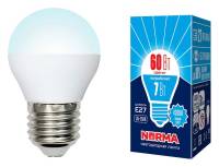 Лампа светодиодная Volpe  E27 7Вт 4000K LED-G45-7W/NW/E27/FR/NR картон фото