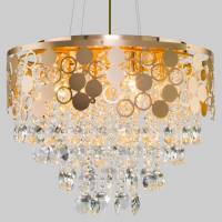 Подвесной светильник Eurosvet Lianna 10123/8 золото/прозрачный хрусталь Strotskis Smart фото