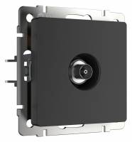 ТВ-розетка оконечная без рамки Werkel черный матовый W1183008 фото