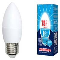 Лампа светодиодная Volpe  E27 9Вт 4000K LED-C37-9W/NW/E27/FR/NR картон фото