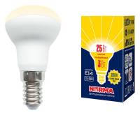 Лампа светодиодная Volpe  E14 3Вт 3000K LED-R39-3W/3000K/E14/FR/NR картон фото