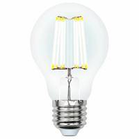 LED-A60-10W/NW/E27/CL PLS02WH Лампа светодиодная. Форма A, прозрачная. Серия Sky. Белый свет (4000K). Картон. ТМ Uniel