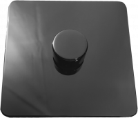 фото одноклавишный светорегулятор проходной, цвет: черный никель, excellent