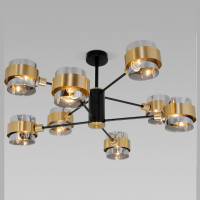 Люстра на штанге Eurosvet Arcada 70127/8 черный/дымчатый фото