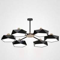 Люстра на штанге Imperiumloft Geometric Черная GEOMETRIC-CH01 фото