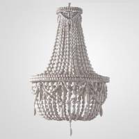 Подвесная люстра Imperiumloft Rh Anselme White Wood Large Chandelier 40.1934-0 фото