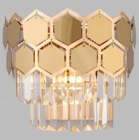 Накладной светильник Eurosvet Ariana 10124/2 золото/прозрачный хрусталь Strotskis (10113/2) фото