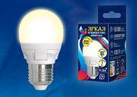 Лампа светодиодная Uniel Яркая Dim E27 7Вт 3000K LED-G45 7W/3000K/E27/FR/DIM PLP01WH картон