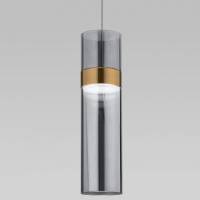 Подвесной светильник Eurosvet Lumen 50244/1 LED латунь/дымчатый фото