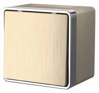 Выключатель одноклавишный влагозащищенный Werkel Gallant шампань рифленый W5010210 фото