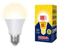 Лампа светодиодная Volpe  E27 20Вт 3000K LED-A65-20W/WW/E27/FR/NR картон фото