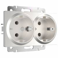 Розетка двойная с заземлением без рамки Werkel W117 5 W1172013 фото