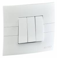 Выключатель трехклавишный Mono Electric Eсо 101-010101-114 фото