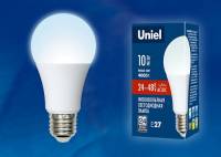 Лампа светодиодная Uniel  E27 10Вт 4000K LED-A60-10W/NW/E27/FR/24-48V PLO55WH фото