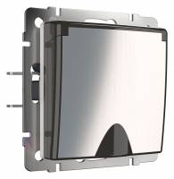 Розетка с заземлением и шторками, без рамки с крышкой Werkel Глянцевый никель W1171202 фото