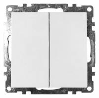 Выключатель двухклавишный без рамки Stekker Катрин 39300 фото