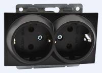 Розетка двойная с заземлением без рамки Mono Electric Despina / Larissa 500-002004-120 фото