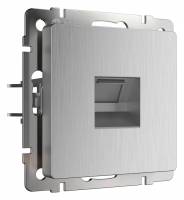 Розетка Ethernet RJ-45 без рамки Werkel cеребряный рифленый W1181009 фото