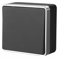 Выключатель одноклавишный Werkel Gallant (черный/хром) W5010035 фото