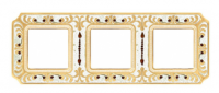 фото рамка 3-поста fede toscana siena цвет: 	светлое золото-белая патина/palace