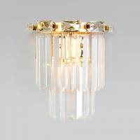 Накладной светильник Eurosvet Elegante 10130/1 золото/прозрачный хрусталь Strotskis фото
