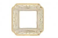 фото рамка одинарная fede toscana firenze цвет: 	светлое золото-белая патина