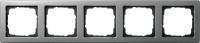 21521 - Gira Edelstahl Рамка на 5 постов, сталь, прямые края фото