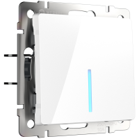 WL01-SW-1G-LED / Выключатель одноклавишный с подсветкой(белый) фото