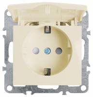 Розетка с заземлением и шторками, без рамки с крышкой Stekker PST16-9112 39330 фото