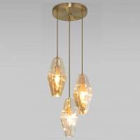Подвесной светильник Eurosvet Prism 50236/3 янтарный фото