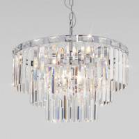 Подвесная люстра Eurosvet Elegante 10130/8 хром/прозрачный хрусталь Strotskis фото