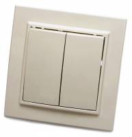 Выключатель двухклавишный Stekker Эрна 39231 фото