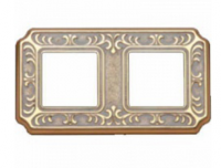 фото рамка 2-поста fede toscana siena цвет:	светлое золото-белая патина