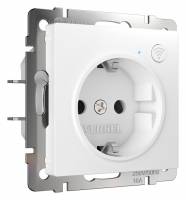Розетка с заземлением и шторками, без рамки с Wi-Fi Werkel белый W1171601 фото