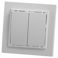 Выключатель двухклавишный Stekker Эрна 39044 фото