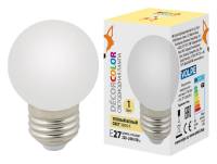 Лампа светодиодная Volpe  E27 1Вт 3000K LED-G45-1W/3000K/E27/FR/С фото