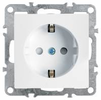 Розетка с заземлением и шторками, без рамки Stekker PST16-9110 39317 фото