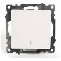 Выключатель одноклавишный проходной без рамки Stekker Катрин 39572 фото