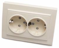 Розетка двойная с заземлением Stekker PST16-9014 39240 фото