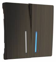 Клавиши для выключателя двухклавишного с подсветкой Werkel бронзовый W1129112 фото