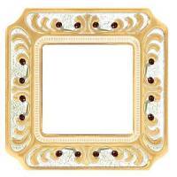 фото рамка одинарная fede toscana siena цвет:	светлое золото-белая патина/palace