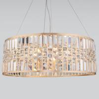 Подвесной светильник Eurosvet Lory 10125/8 золото/прозрачный хрусталь Strotskis Smart фото