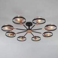 Люстра на штанге Eurosvet Gallo 70121/8 черный фото