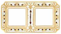фото рамка 2-поста fede toscana siena цвет:	светлое золото-белая патина/palace