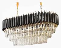 Подвесной светильник Imperiumloft Empire Black Rectangular Chandelier Crystal 40.2893 фото