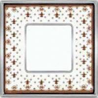 фото рамка одинарная fede vintage porcelain цвет:		коричневая лилия-светлый хром