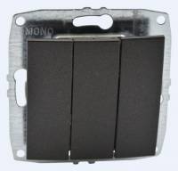 Выключатель трехклавишный без рамки Mono Electric Despina / Larissa 500-002022-114 фото
